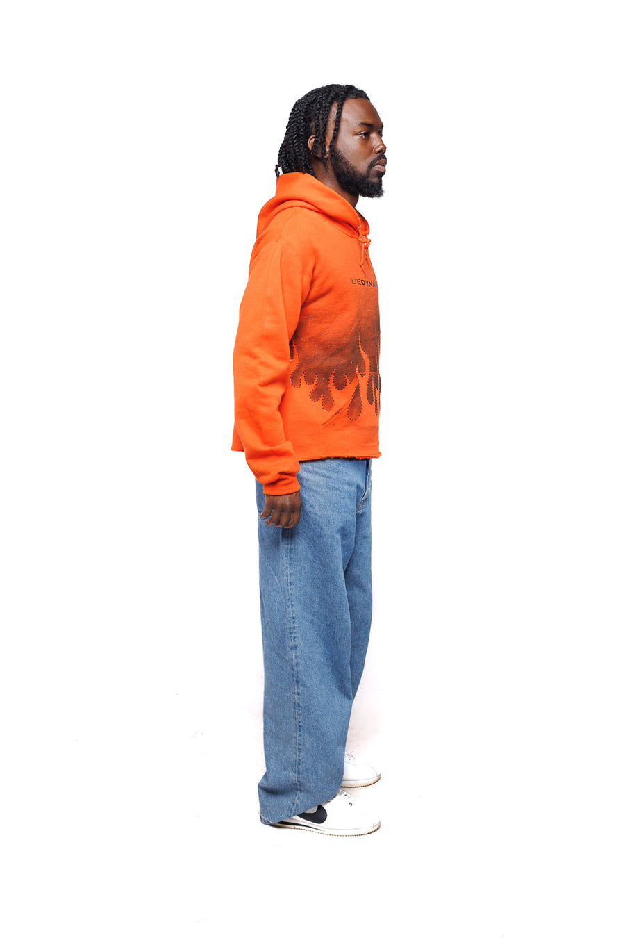 “Your Future Self Requires Change” Cropped Hoodie – Small
